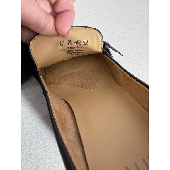 NEW!! "NATURALIZER" Womens SZ 9.5 Blk Fringe Buckle Chunky Heel Slip On Shoe - Picture 8 of 8